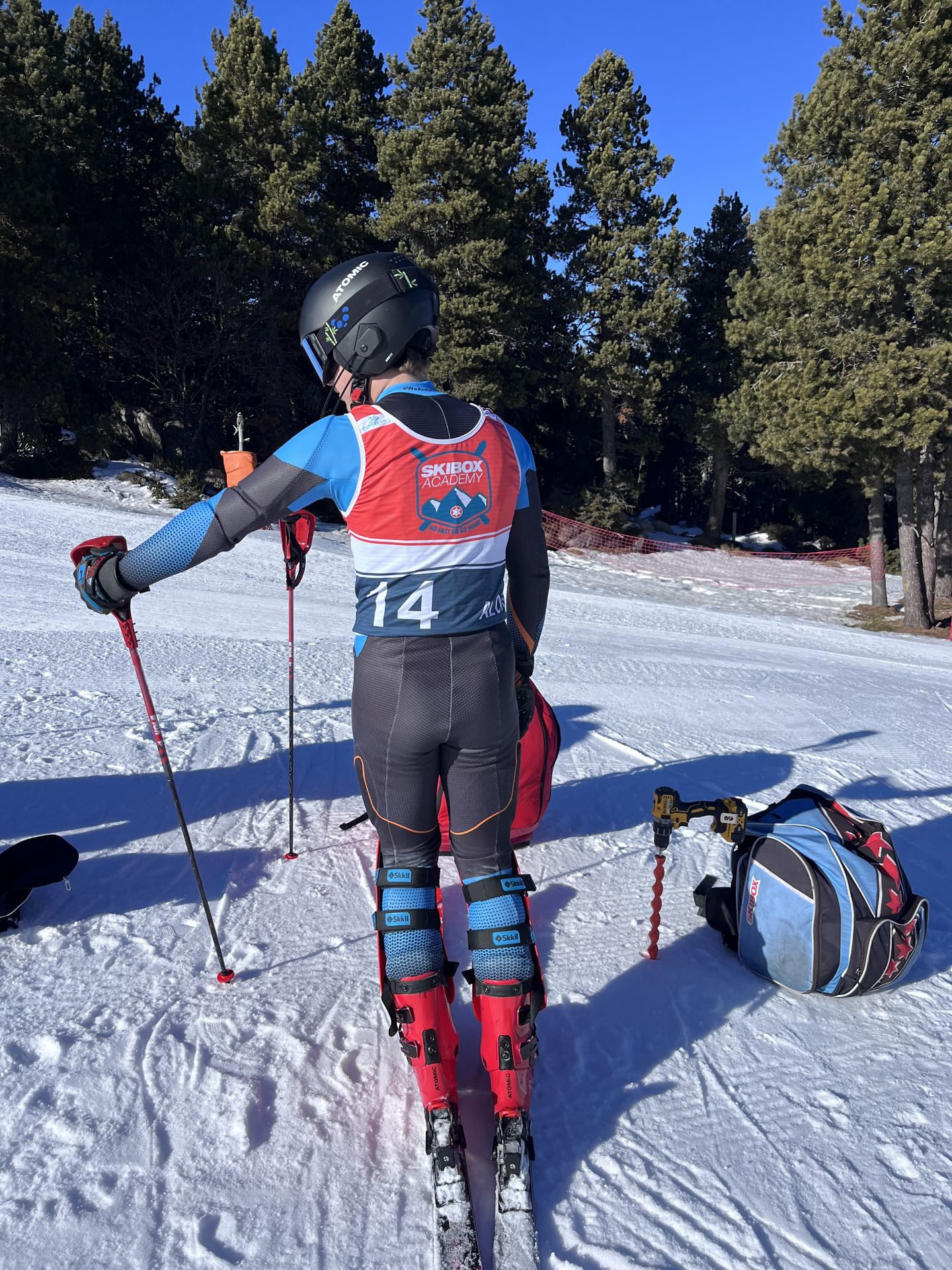 Skieur de la Skibox Academy à l'entraînement à Font-Romeu